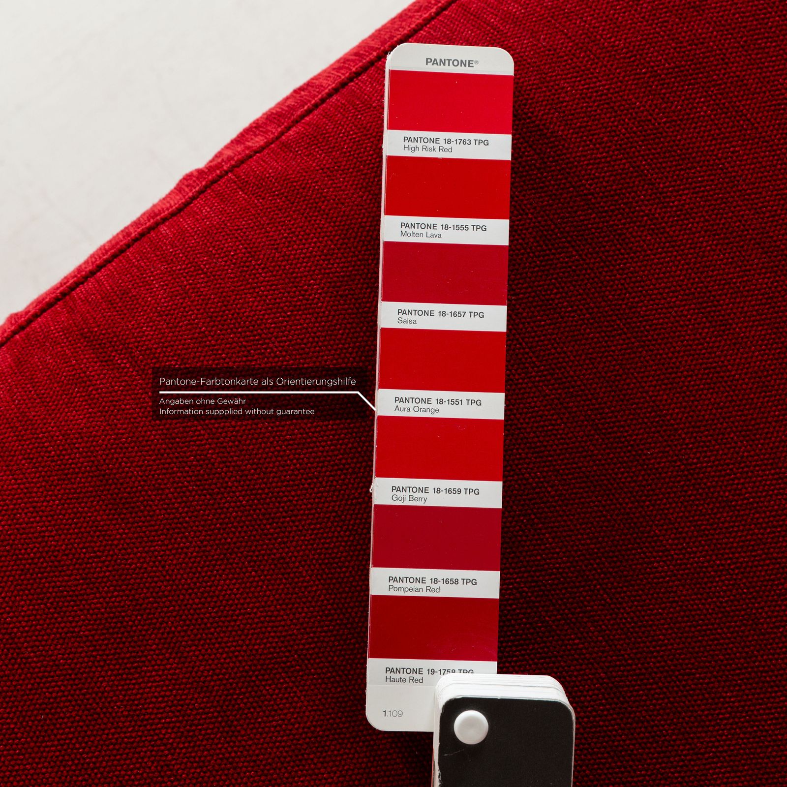Canapé d'angle Brühl Alba en tissu rouge, fonction manuelle photo 8384.0