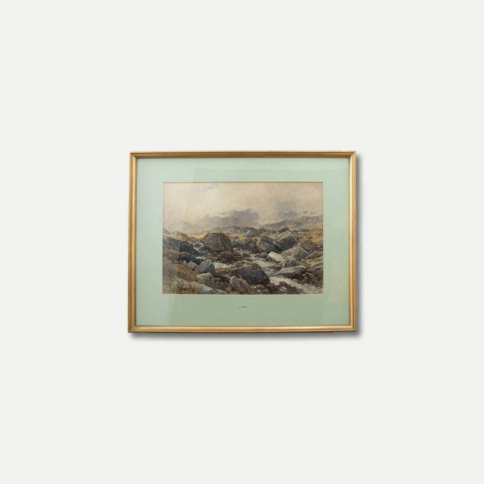 John Syer Ri (1815 1885)   Framed Late 19th Century Watercolour, Rocky Landscape photo vinterior