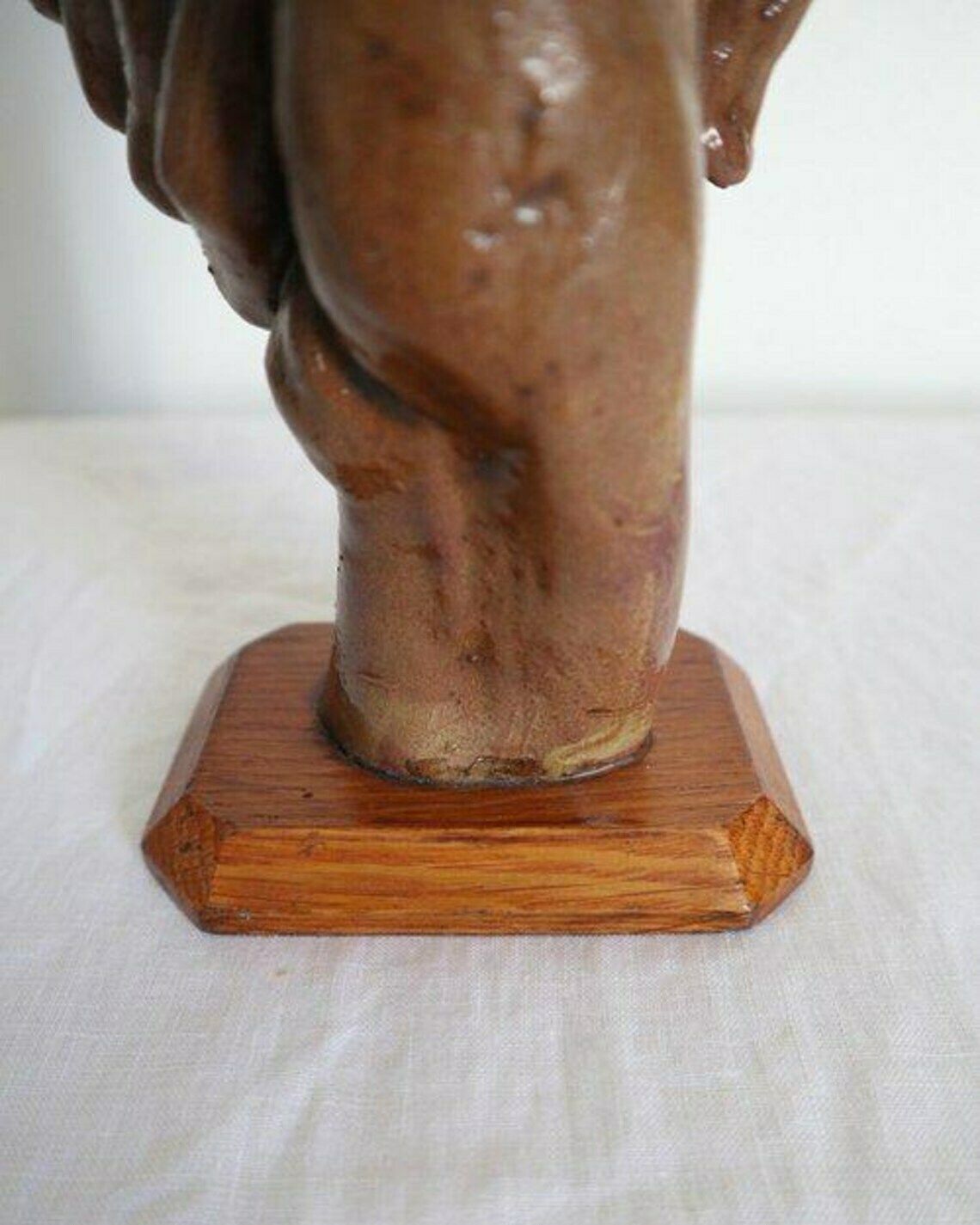 photo furniture Mid Century Italian Terracotta Sculpture Of Holding Hands