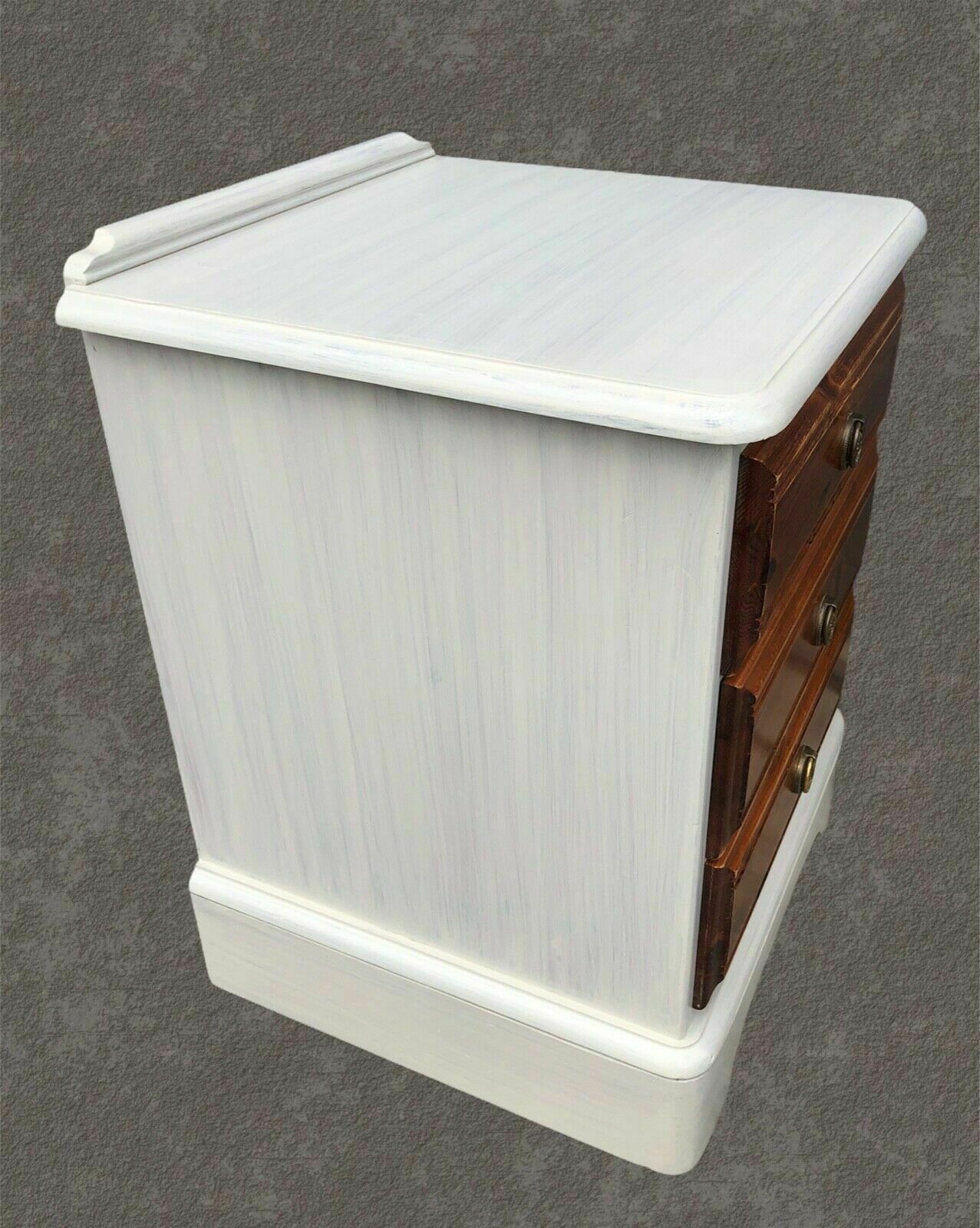photo furniture Pair Of Refinished Pine Bedside Chests / Bedside Tables