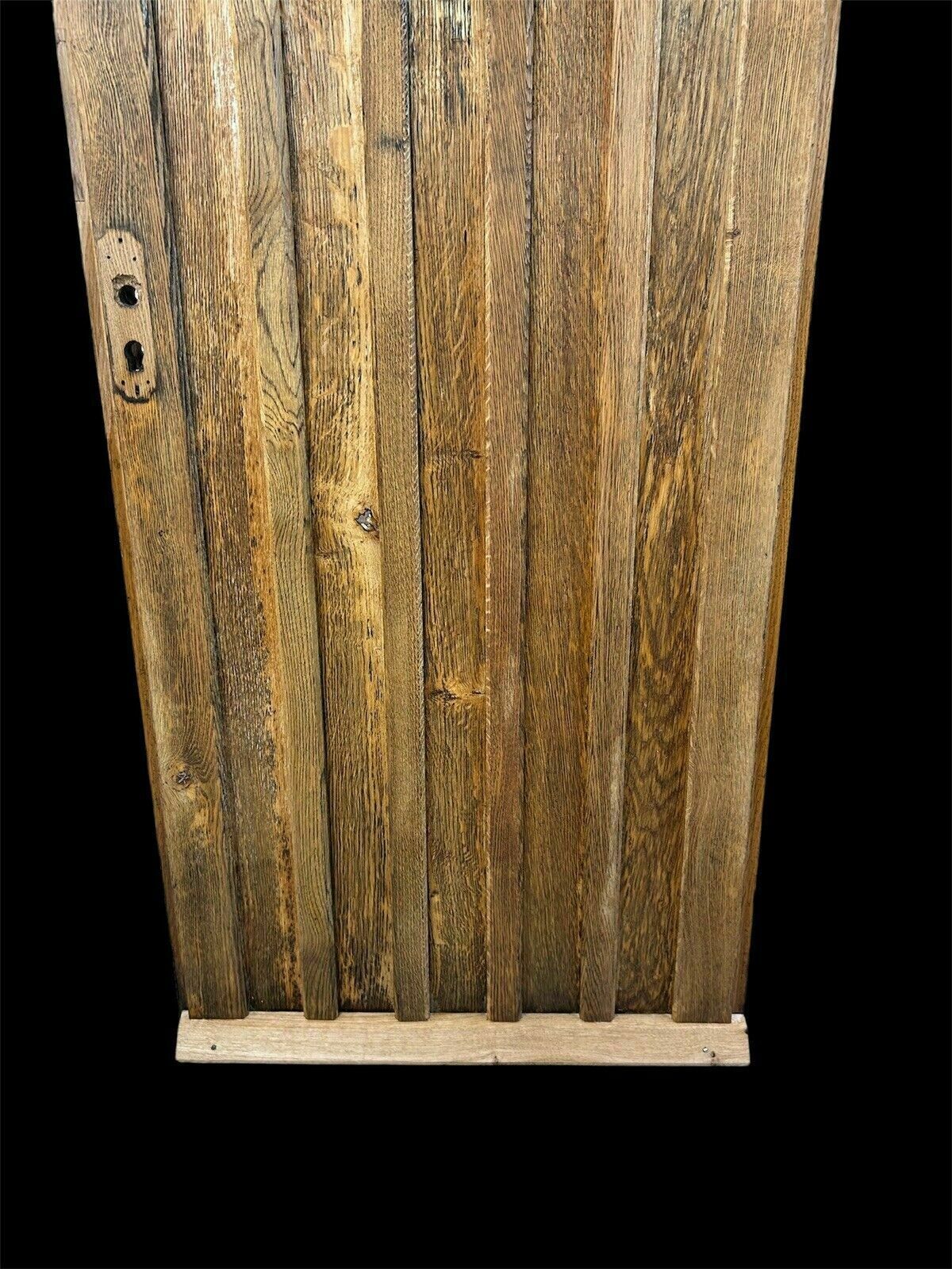 Solid Oak Front Door Old Period Antique Glass Reclaimed Wood Iron Bespoke Joiner photo 1293.0