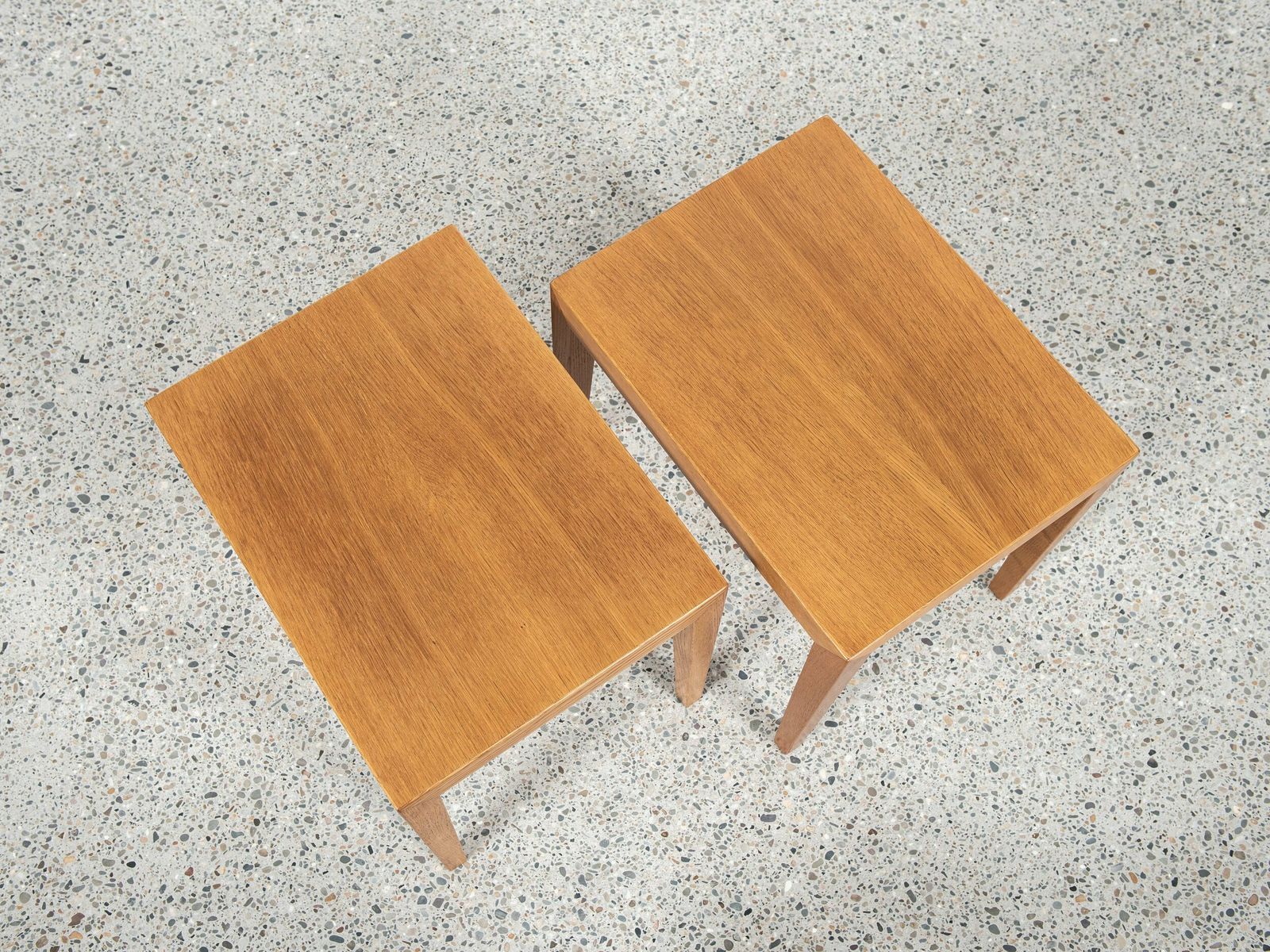 Midcentury Danish Set Of 3 Side Tables In Oak By Severin Hansen For Haslev 1960s photo vinterior