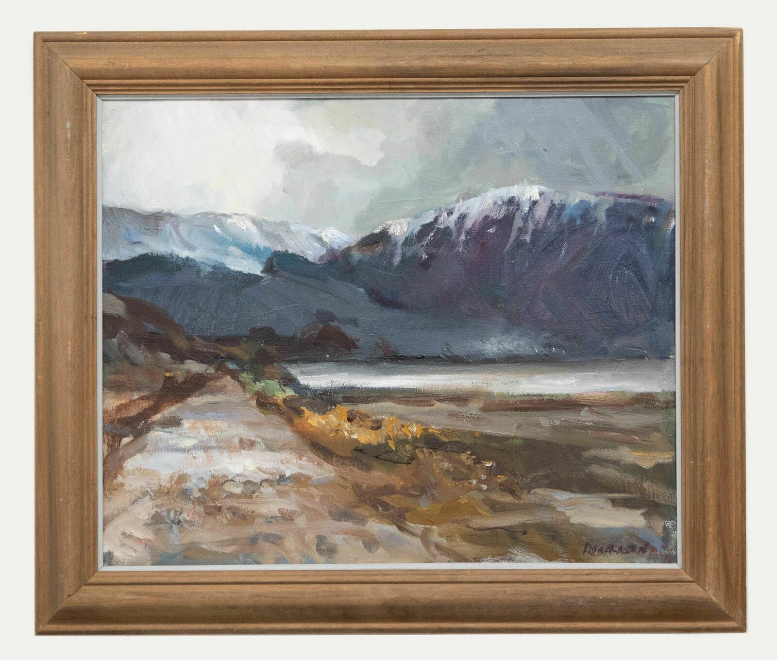 Ronald Ronaldson (1919 2015)   Contemporary Oil, Snow Peaked Mountains