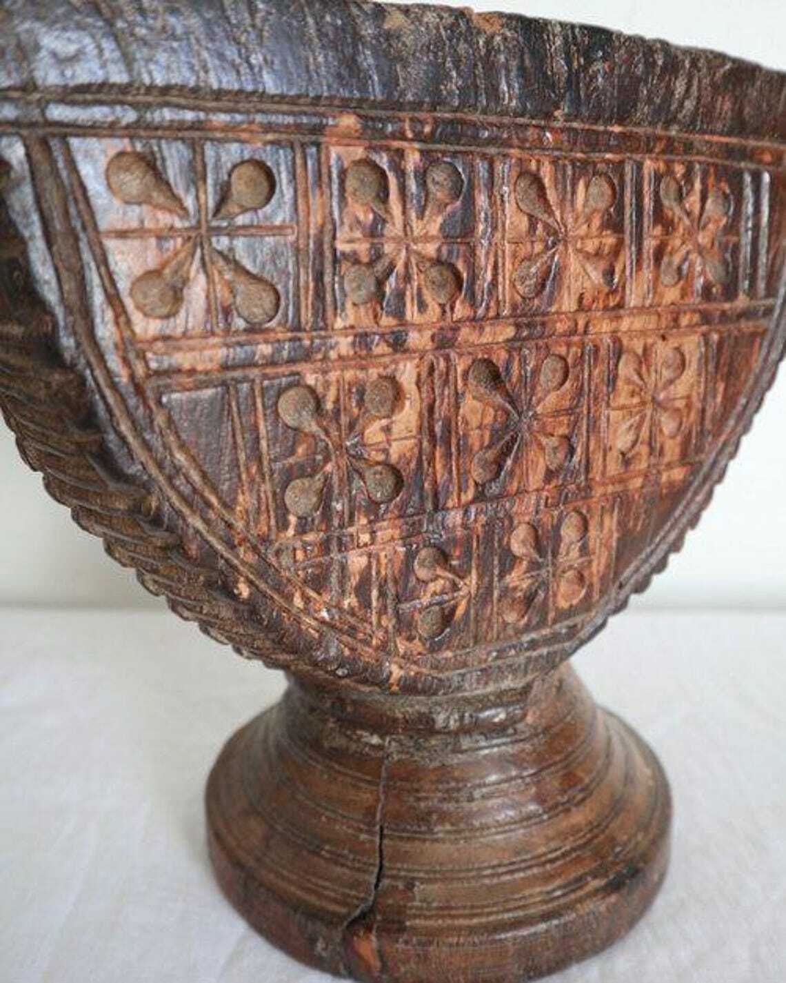 Mid 19th Century Indian Hand Carved Wooden Rice Separator photo for sale