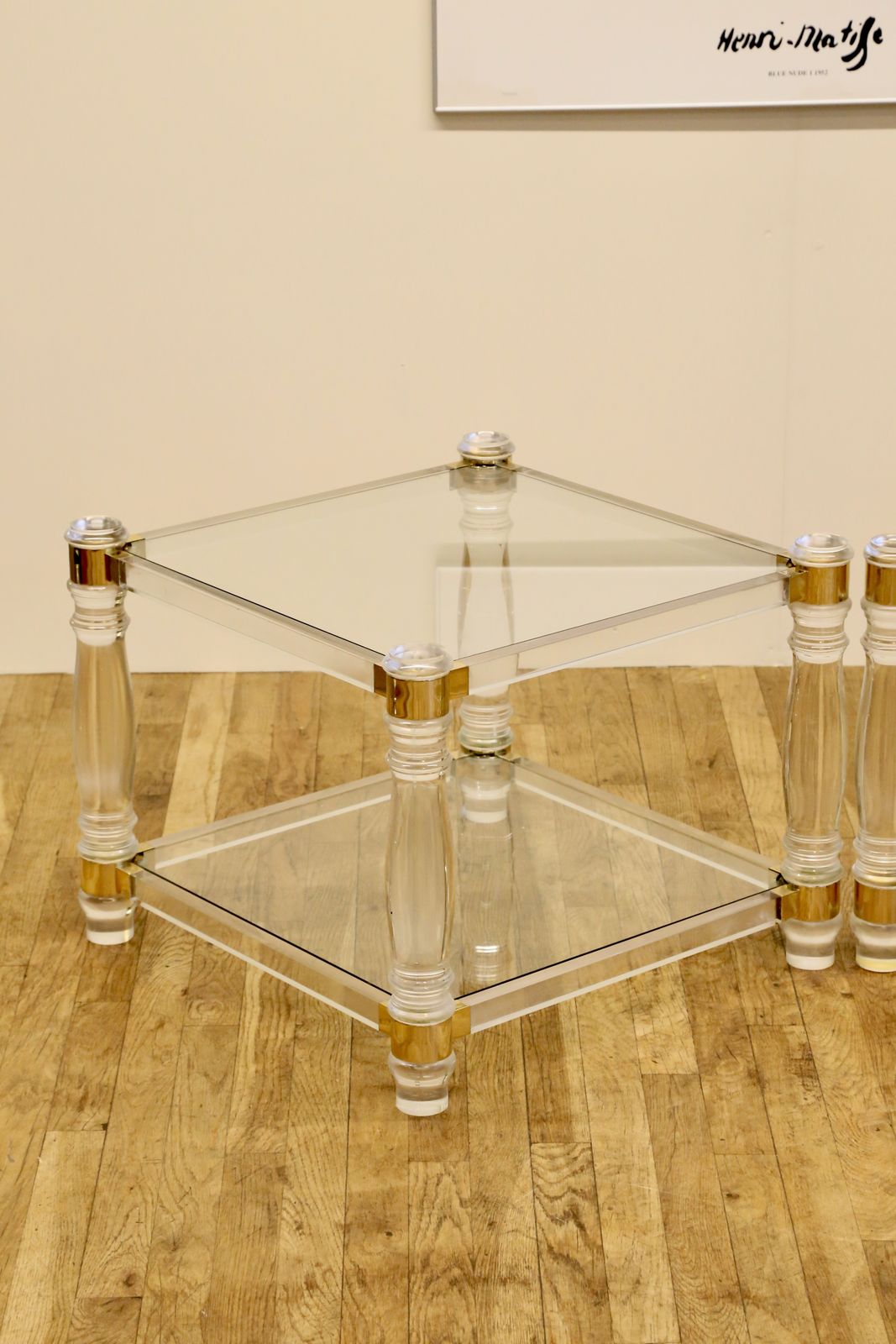 Hollywood Regency Mid Century Modern Dewulf Selection / Belgo Chrome And Glass Side Tables photo furniture