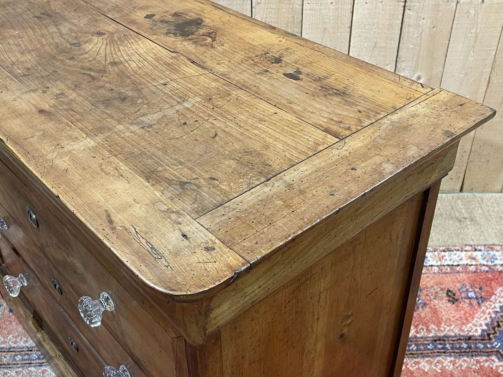 Furniture Louis Philippe 5 Drawer Chest Of Drawers From The 19th Century In Cherry Wood photo