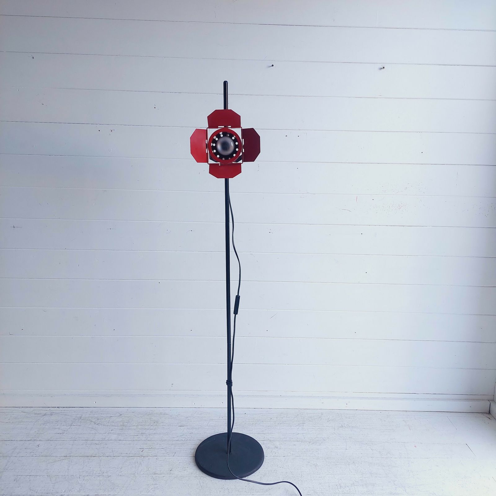 Mid Century  Adjustable Spotlight Floor Lamp Ikea "Reflektor" Spotlight Studio Light 1980s photo vintage