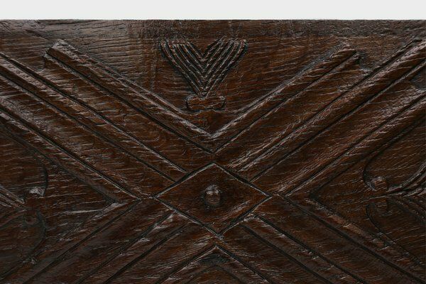 16th Century Gothic Sculpted Oak Panel, Belgium photo for sale