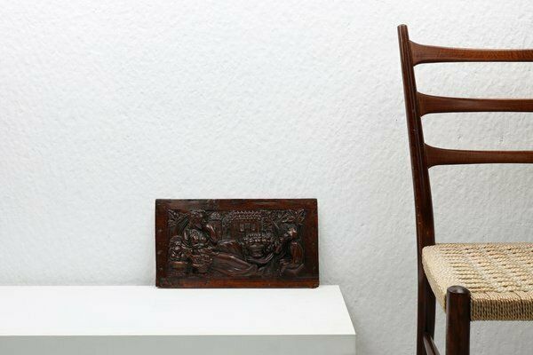 Gothic Hand Sculpted Panel In Oak, Belgium, 17th Century photo furniture