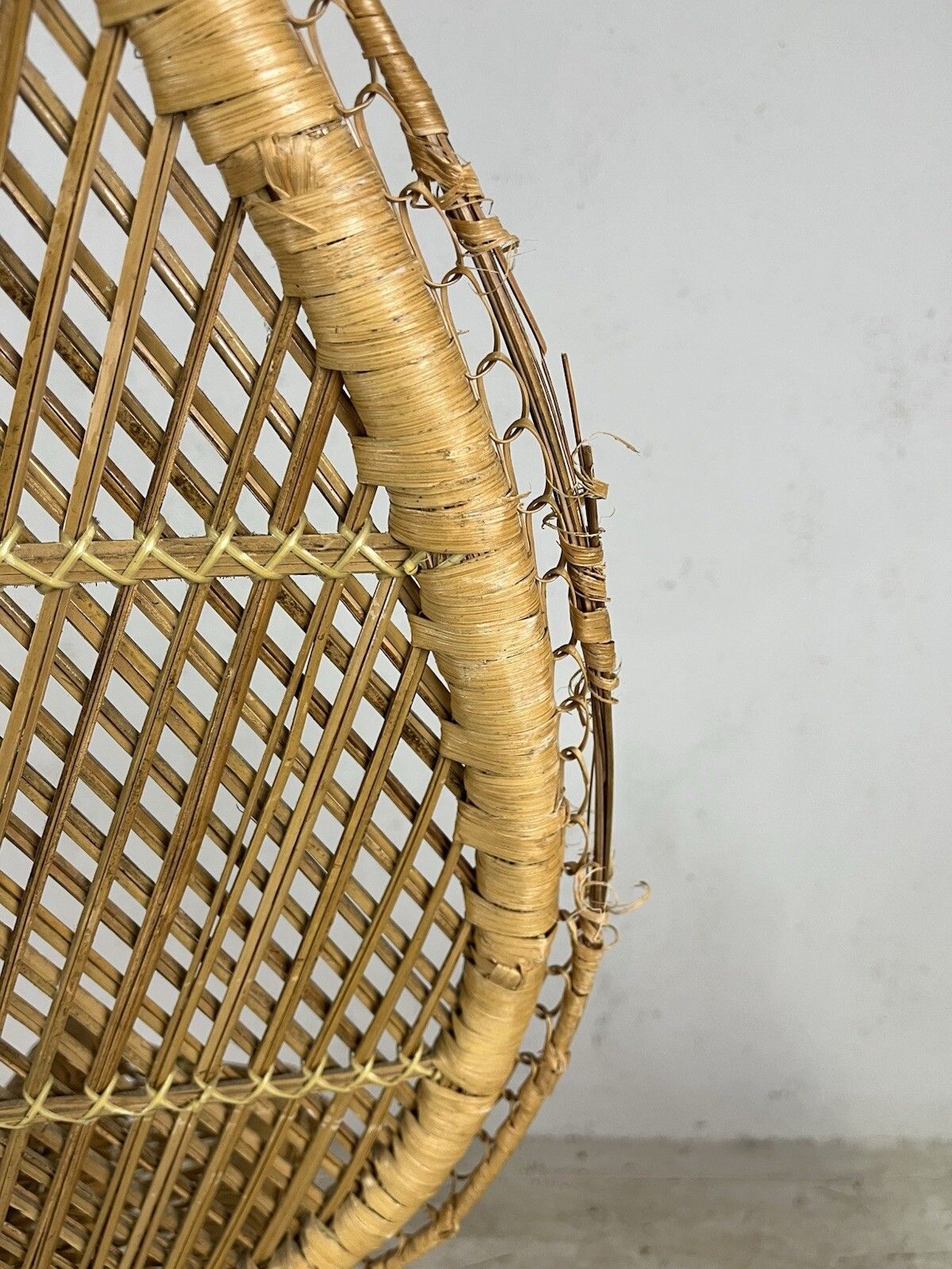 photo vintage Emanuelle Pavone Wimini Rattan Armchair 1960s Vintage Design