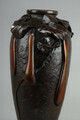 Japan, Meiji Period (1868 1912) : Bronze Vase With Shaded Brown Patina photo vinterior