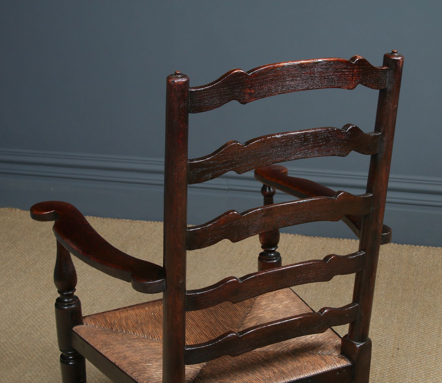 English Large Victorian Ash & Elm Lancashire Spindle Back Country Farmhouse Kitchen Dining Armchair / Chair (Circa 1890) photo buy