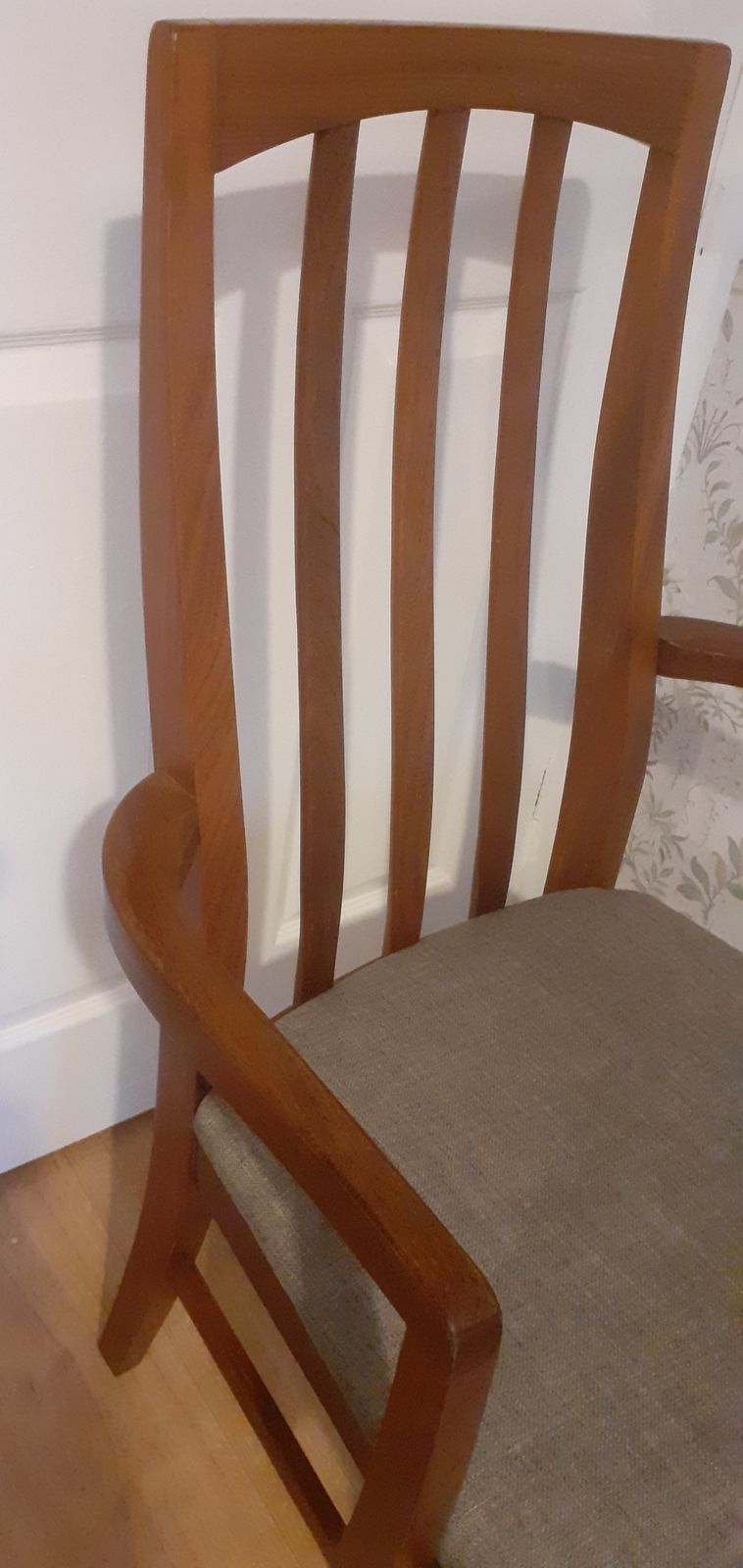 2 X William Lawrence Mid Century Teak Carver Dining Chairs photo Furniture