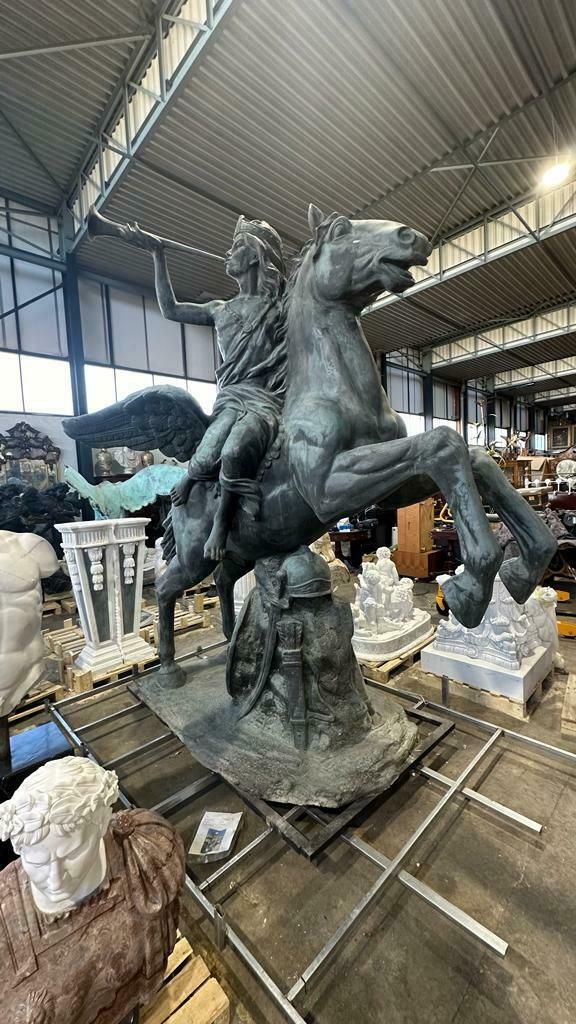 Huge, Bronze Statue From A Government Building, Early 1900’s. photo for sale