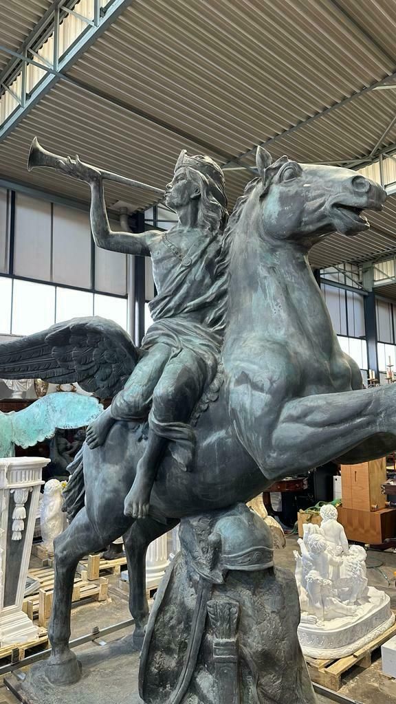 Huge, Bronze Statue From A Government Building, Early 1900’s. photo Garden Decor
