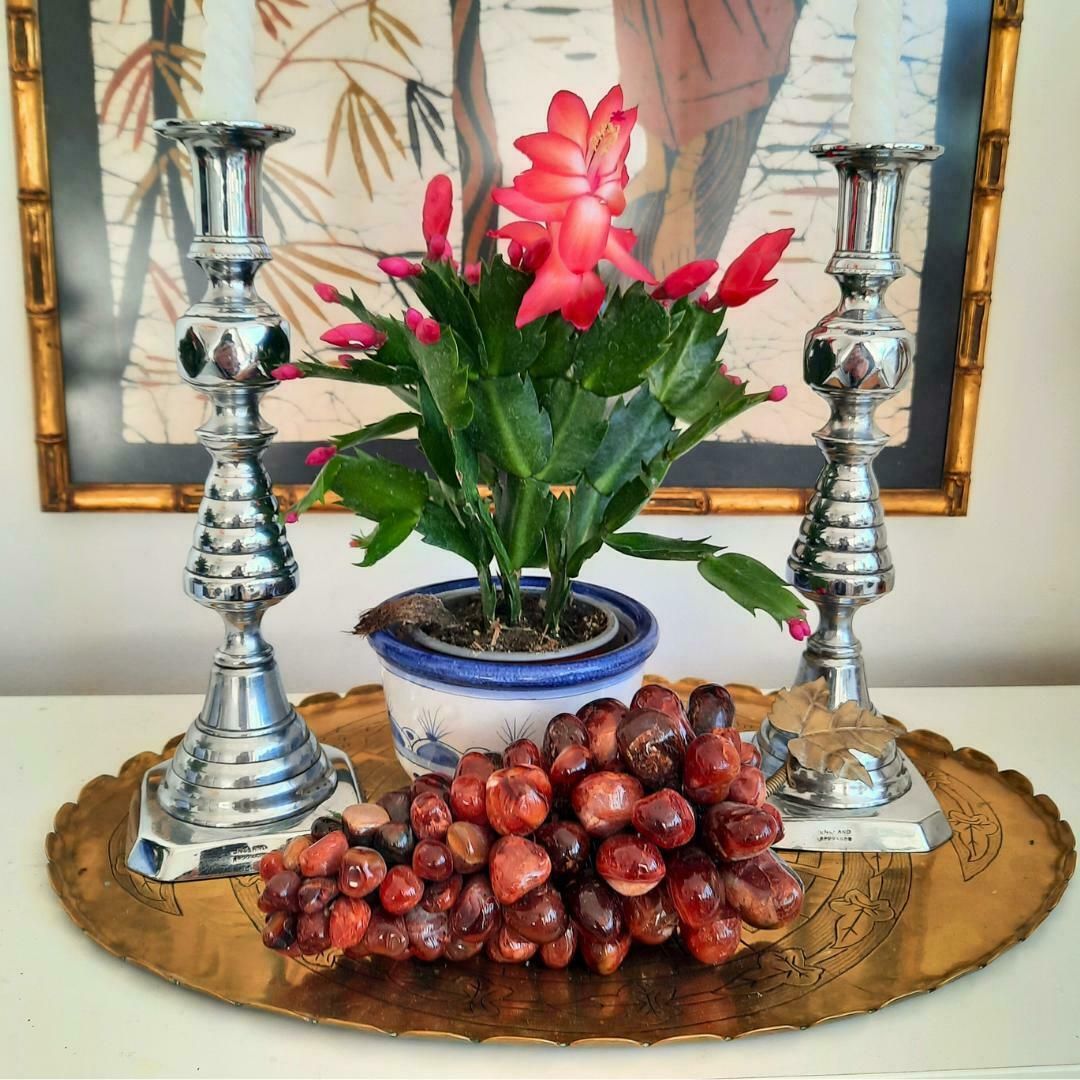 Large Antique Beehive Chrome Plated Brass Candlesticks Holders, Victorian Candle Holders photo 75.0