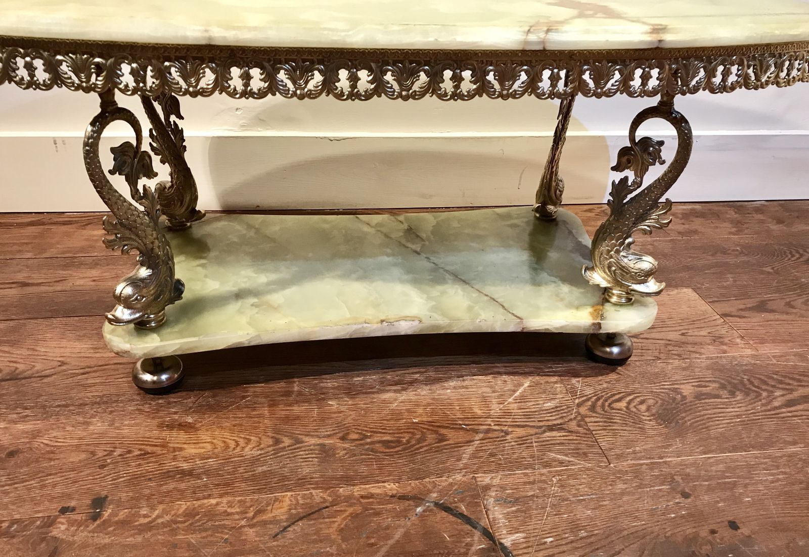 1970s Kitch Hollywood Glamour Oynx Coffee Table photo 300.0