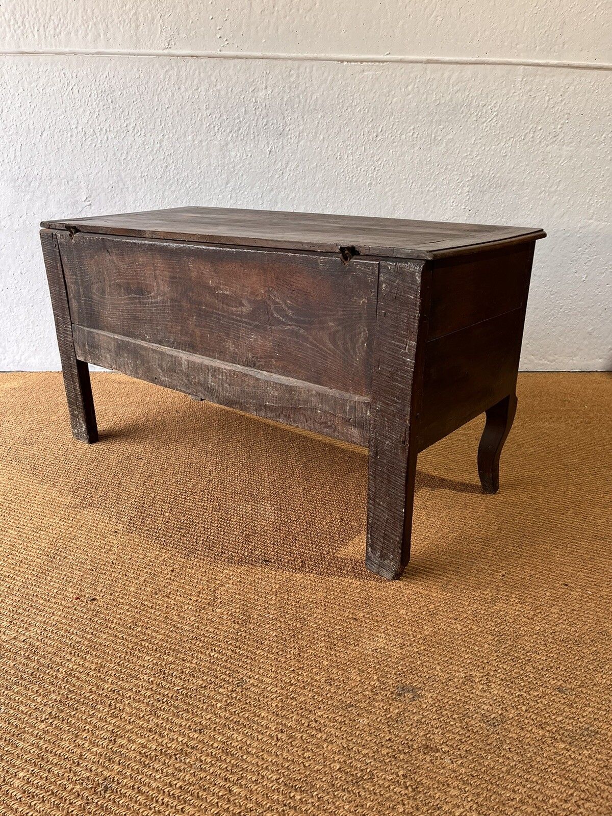 Furniture Antique 18th C French Louis XV Fruitwood Coffer Storage Chest Trunk Side Table photo