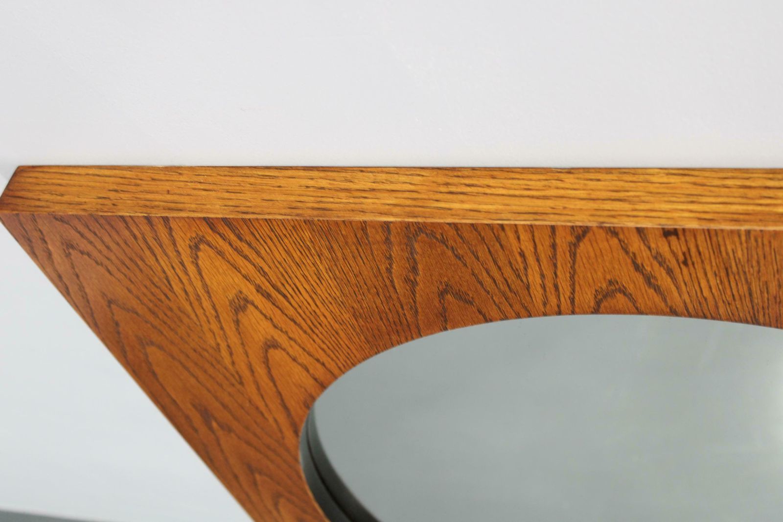 photo for sale 1970s Pair Of Oak Large Square Mirrors, Czechoslovakia