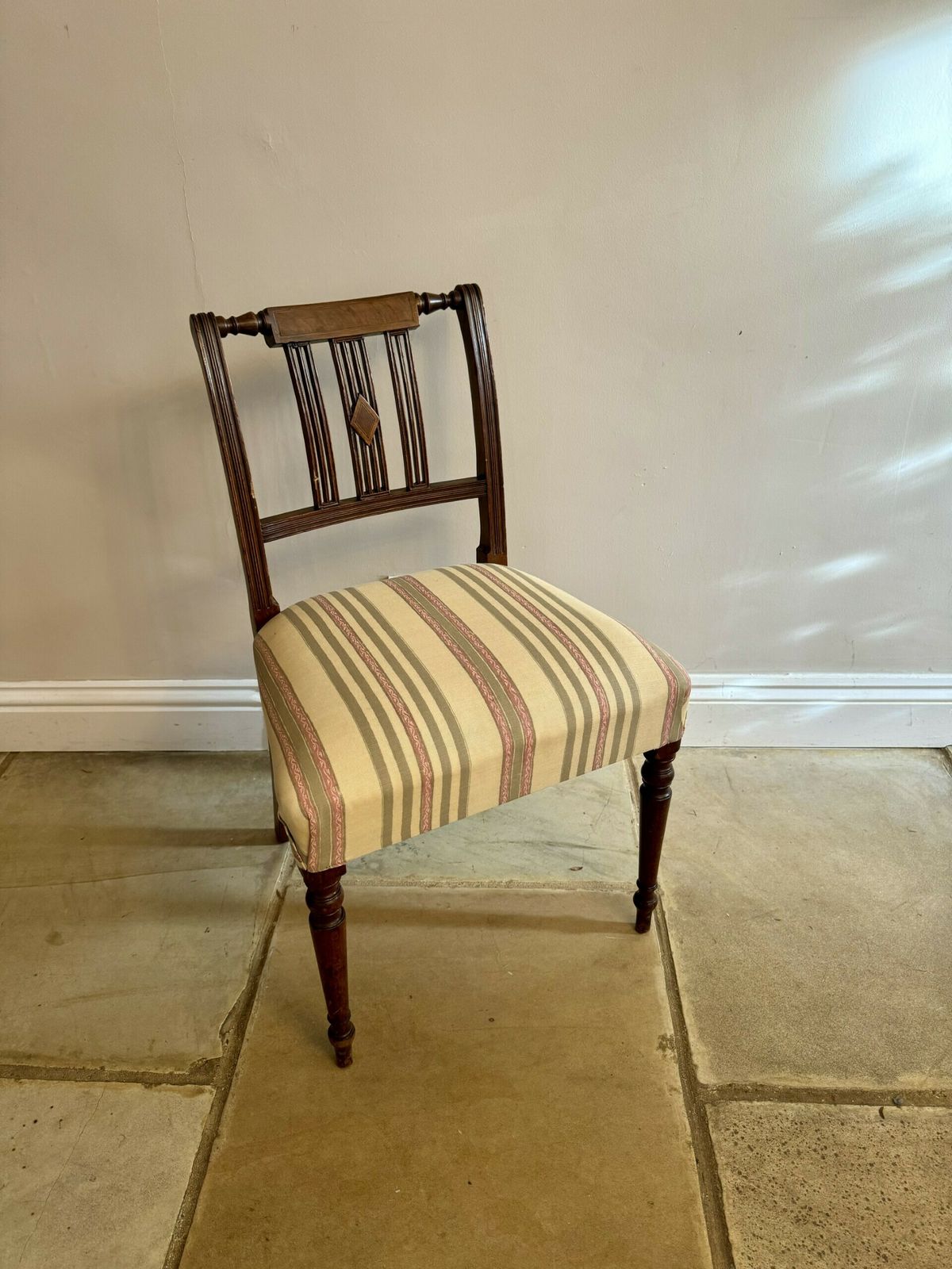 photo for sale Set Of Ten Antique George III Quality Mahogany Inlaid Dining Chairs