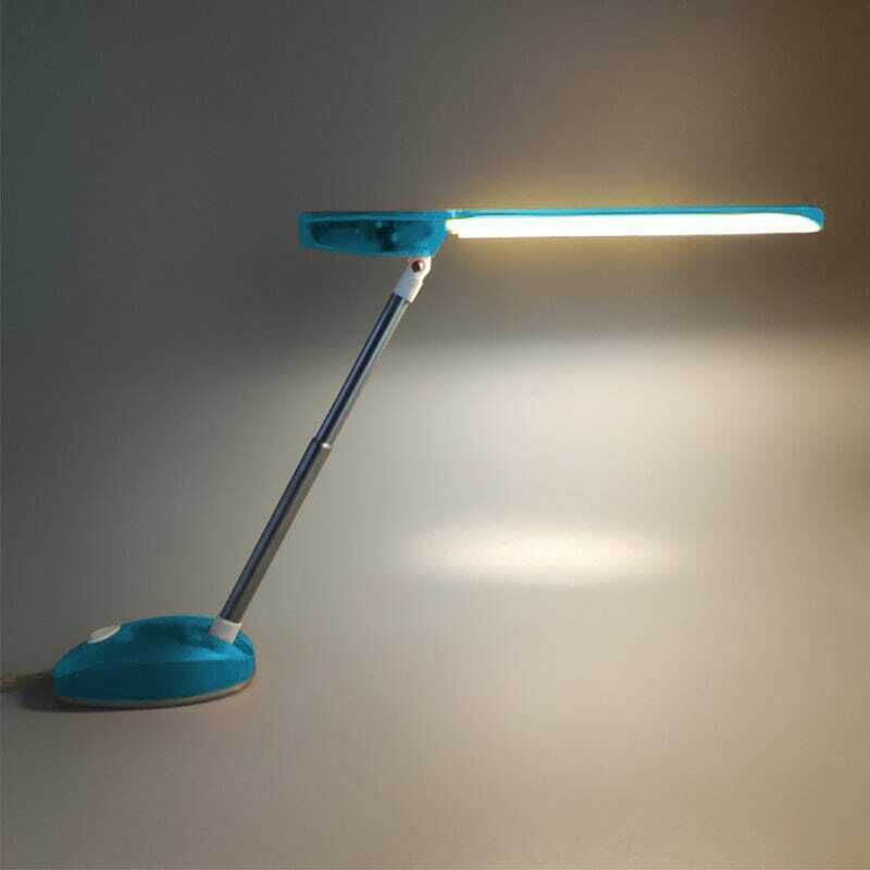 Lighting 1990s Gorgeous Blue Table Lamp "Microlight" By Ernesto Gismondi For Artemide. Made In Italy photo