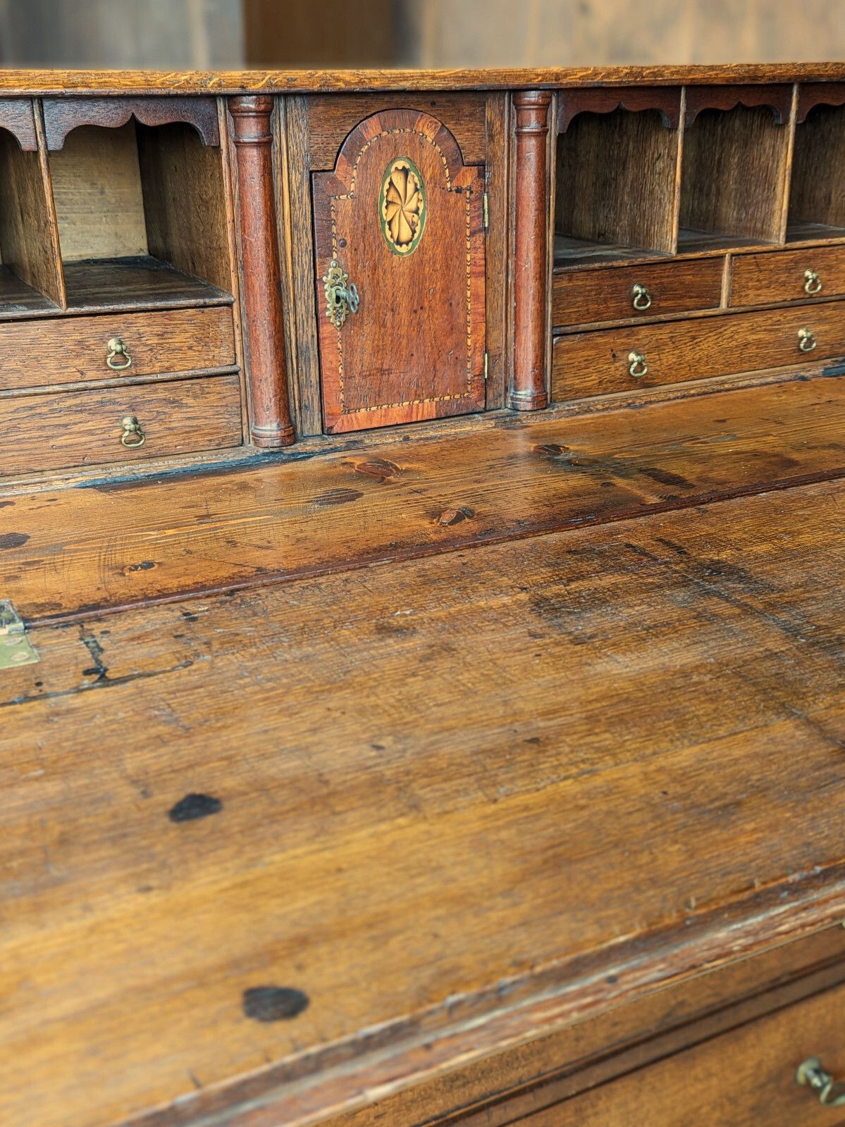 Antique Bureau Country Oak (Delivery Available) C1800 Home Office photo 750.0