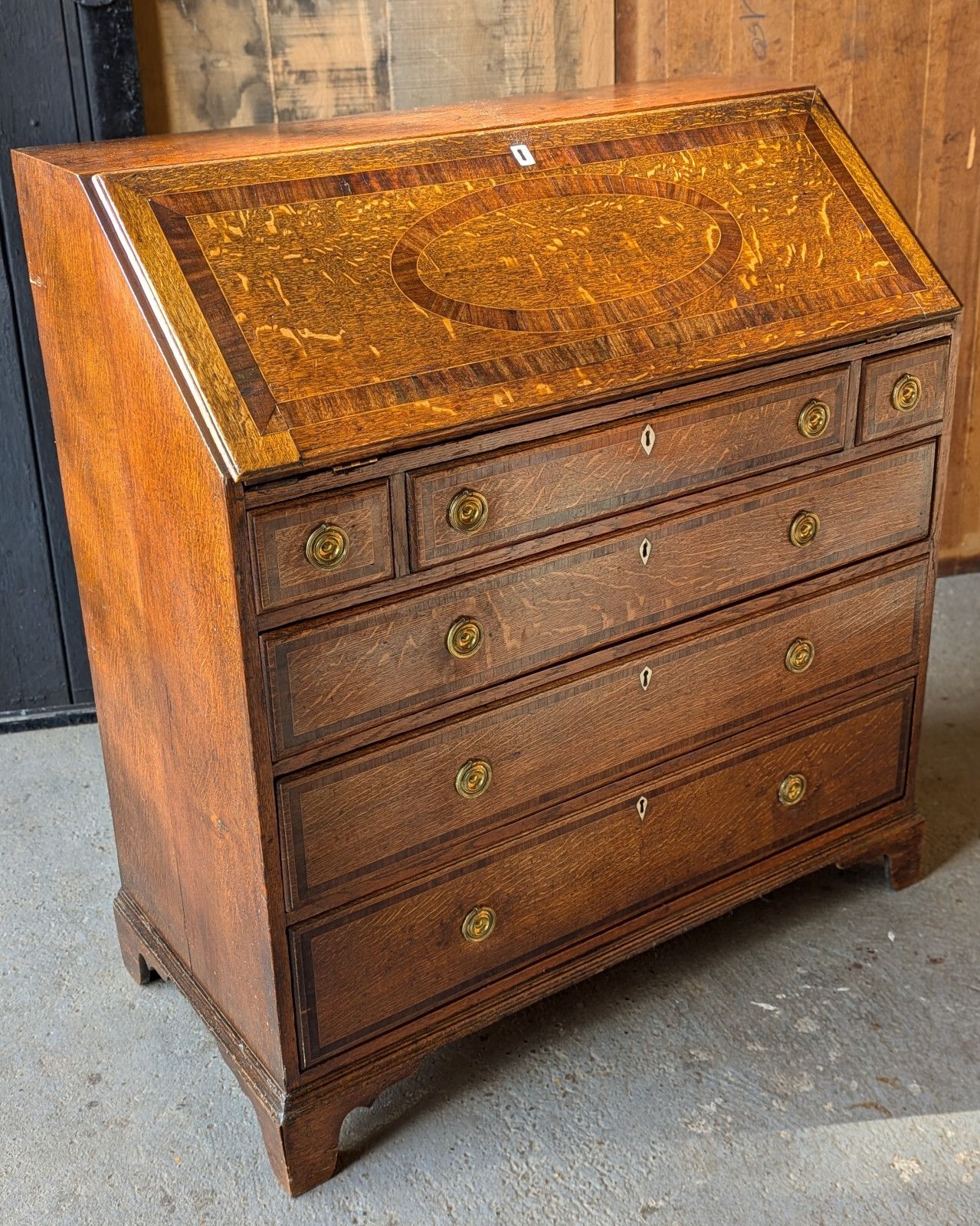 900.0 Antique Bureau Oak (Delivery Available) Home Office photo