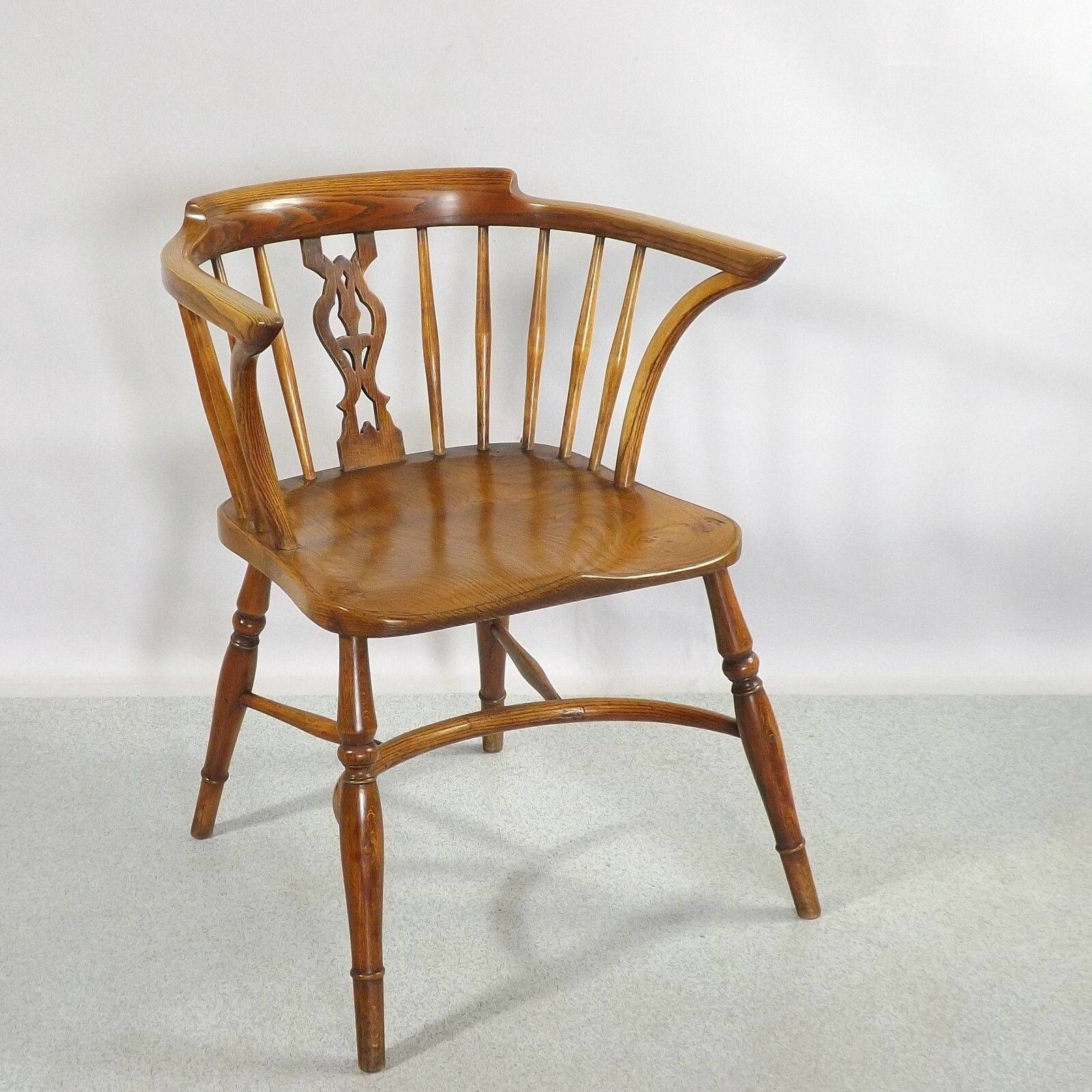 Windsor Chair (Delivery Available)  Low Back Horseshoe Pattern Ash Antique