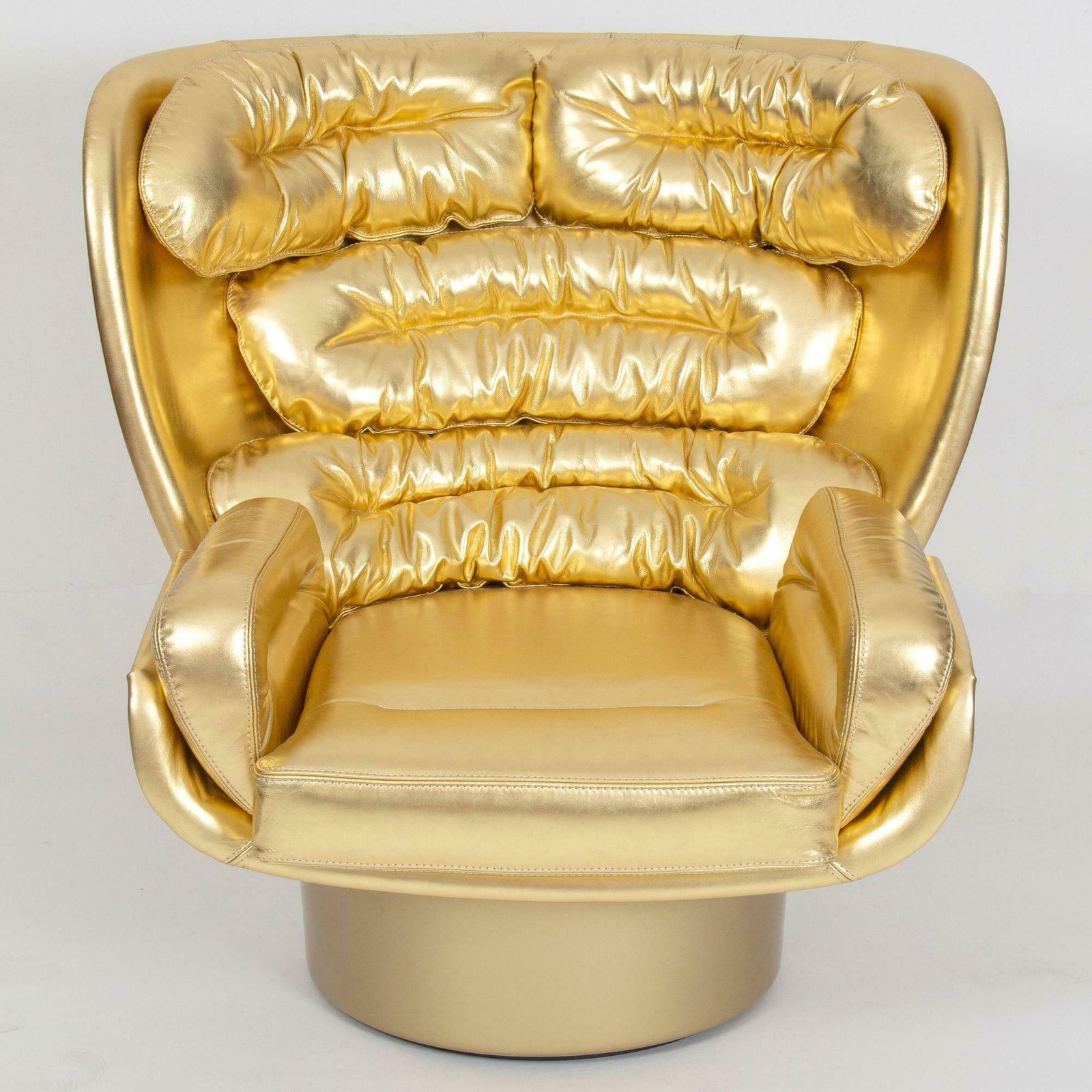 Golden Limited Edition Elda Chair By Joe Colombo For Longhi Italy No. 8/20 photo vintage
