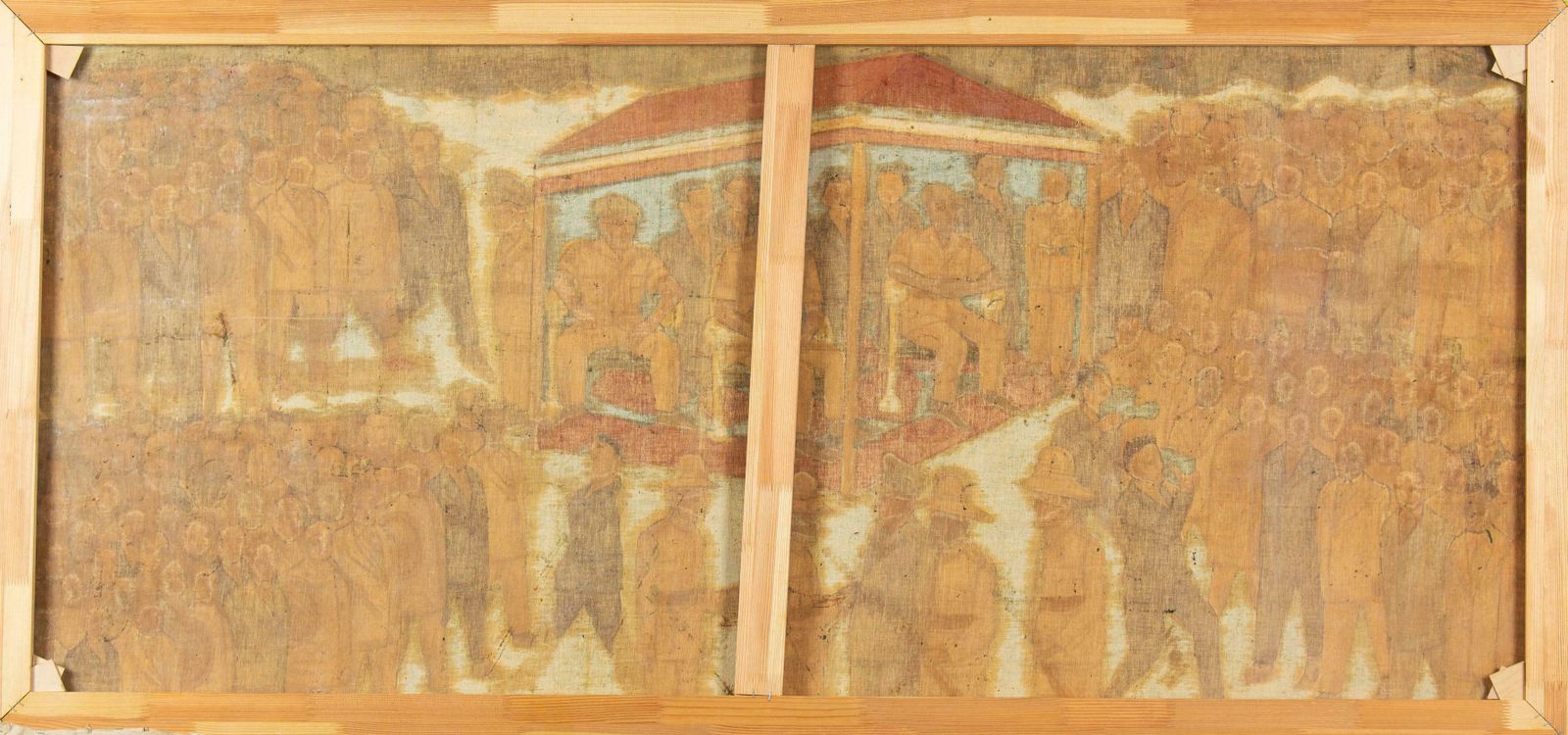 Naive Ethiopian Painting For The 79th Anniversary Italo Ethiopian War In 1975 photo vintage