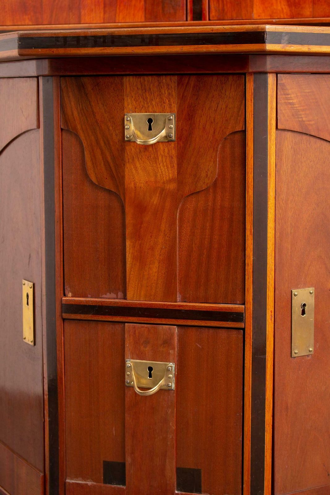 August Ungethüm Art Nouveau Mahogany Cabinet, Ca. 1905 photo vintage