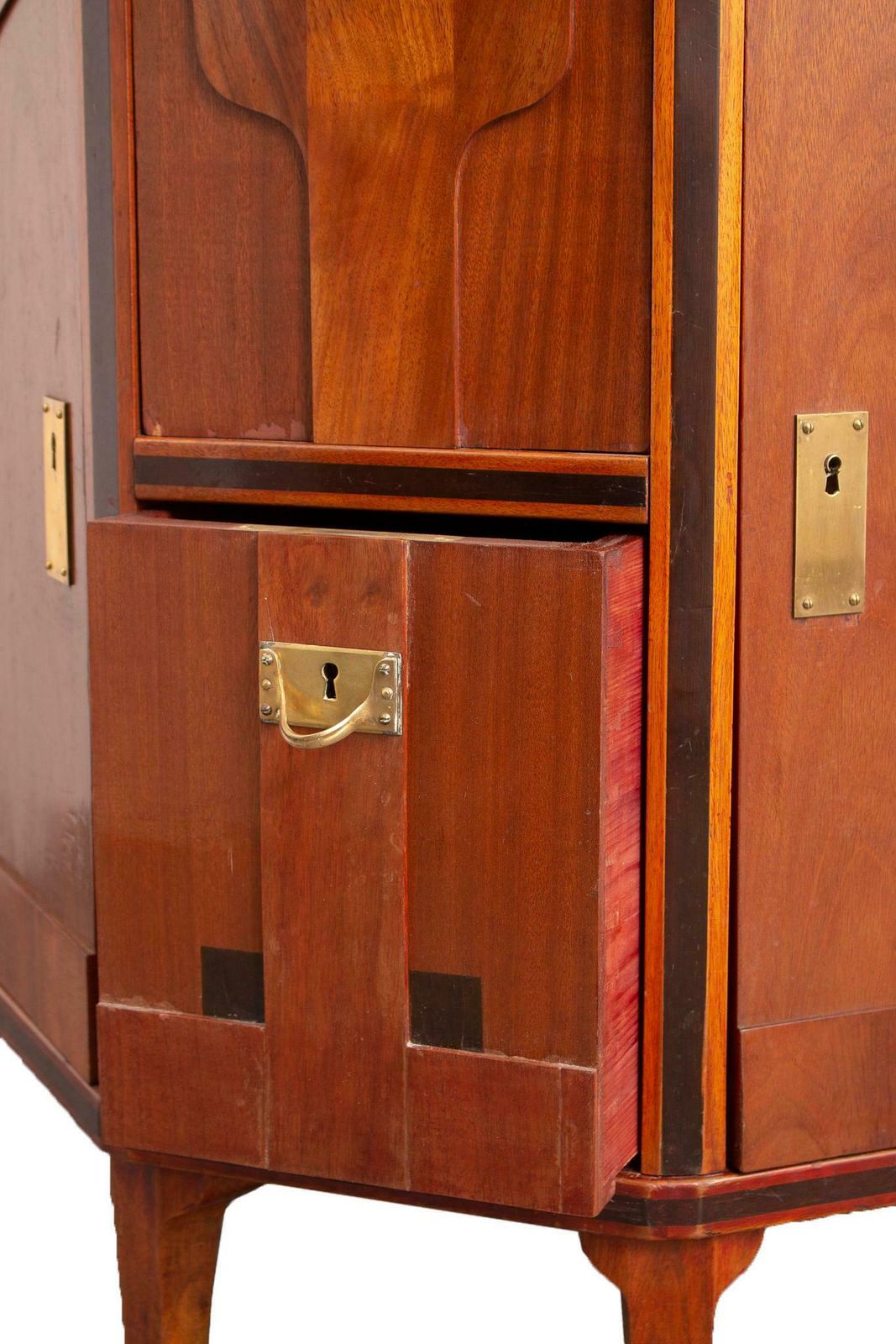 photo furniture August Ungethüm Art Nouveau Mahogany Cabinet, Ca. 1905