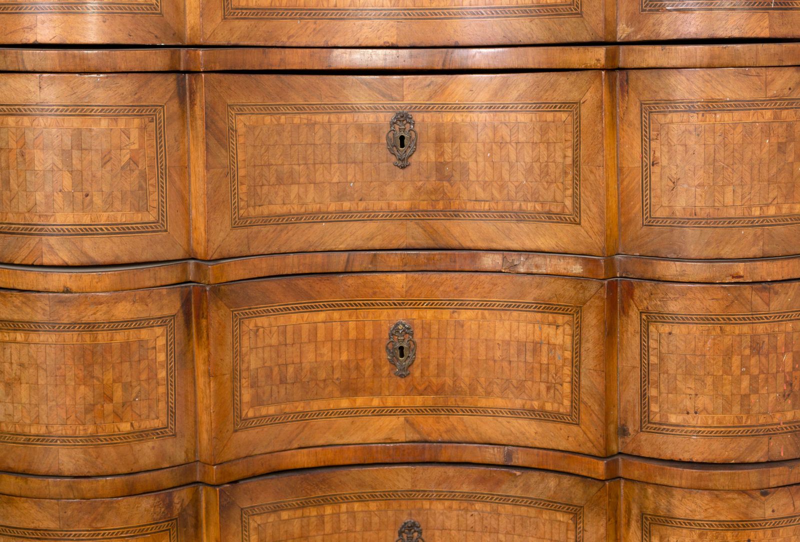 Baroque Revival Style Commode With Inlay, Ca. 1900 photo vintage