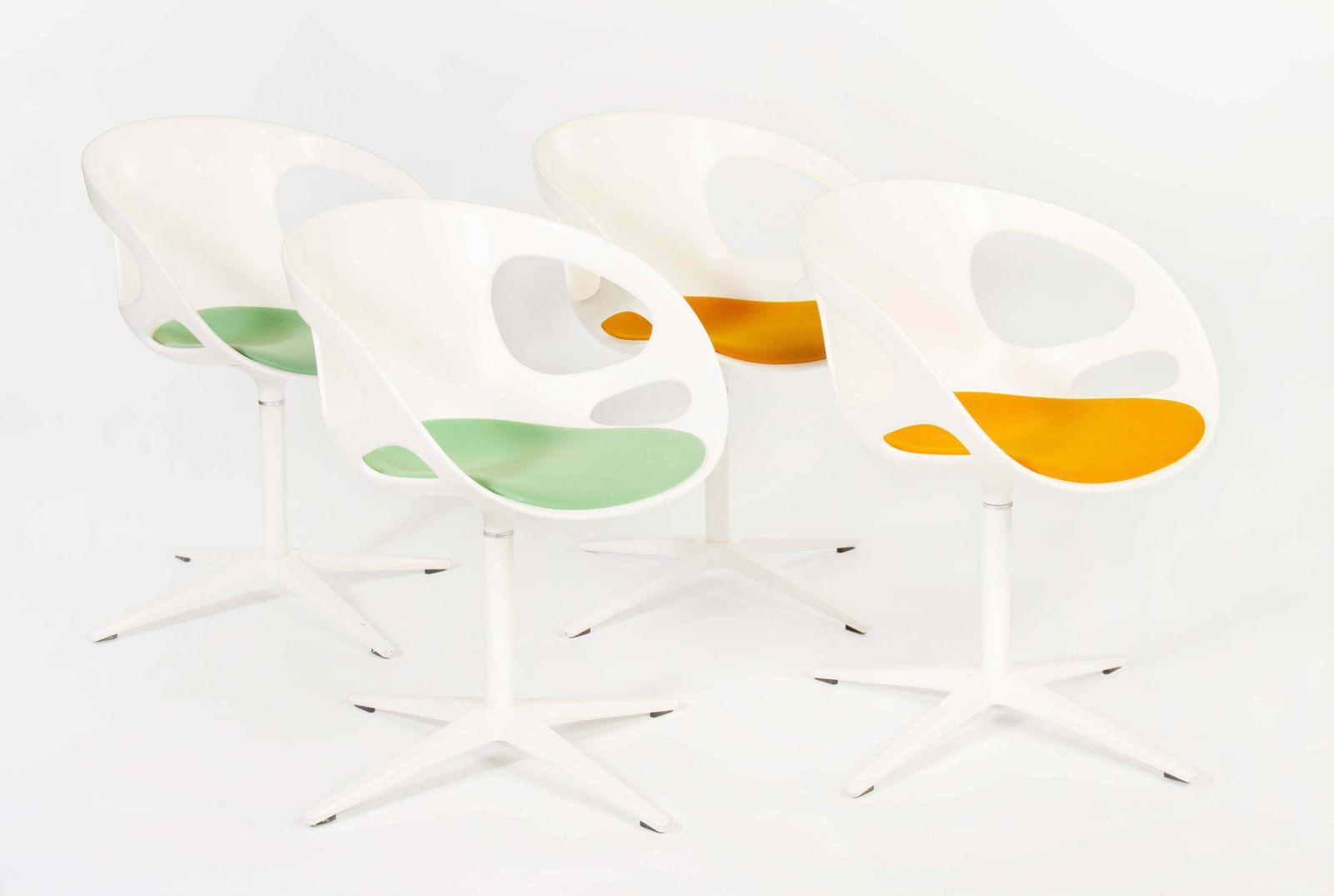 Fritz Hansen Rin Dining Swivel Chair Set By Hiromichi Konno (Set Of 4) photo furniture