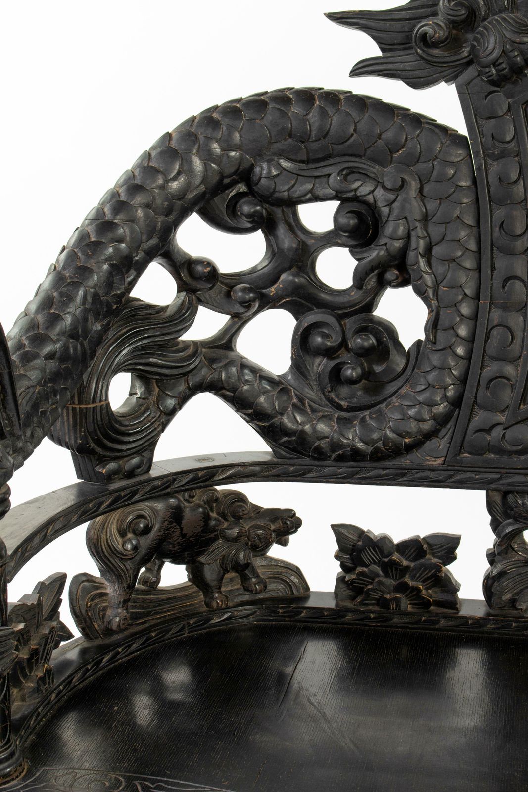 Chinese Carved Wood Living Room Set photo Furniture