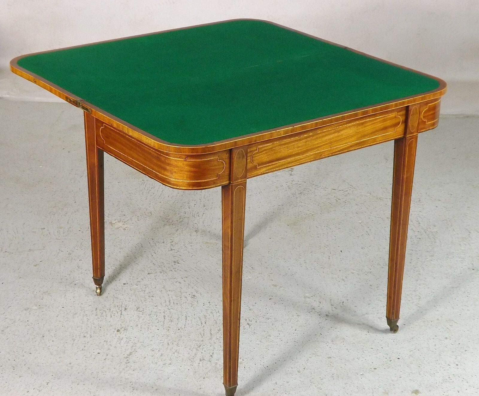 Sheraton Card Table (Delivery Available) Mahogany Satinwood Antique photo furniture