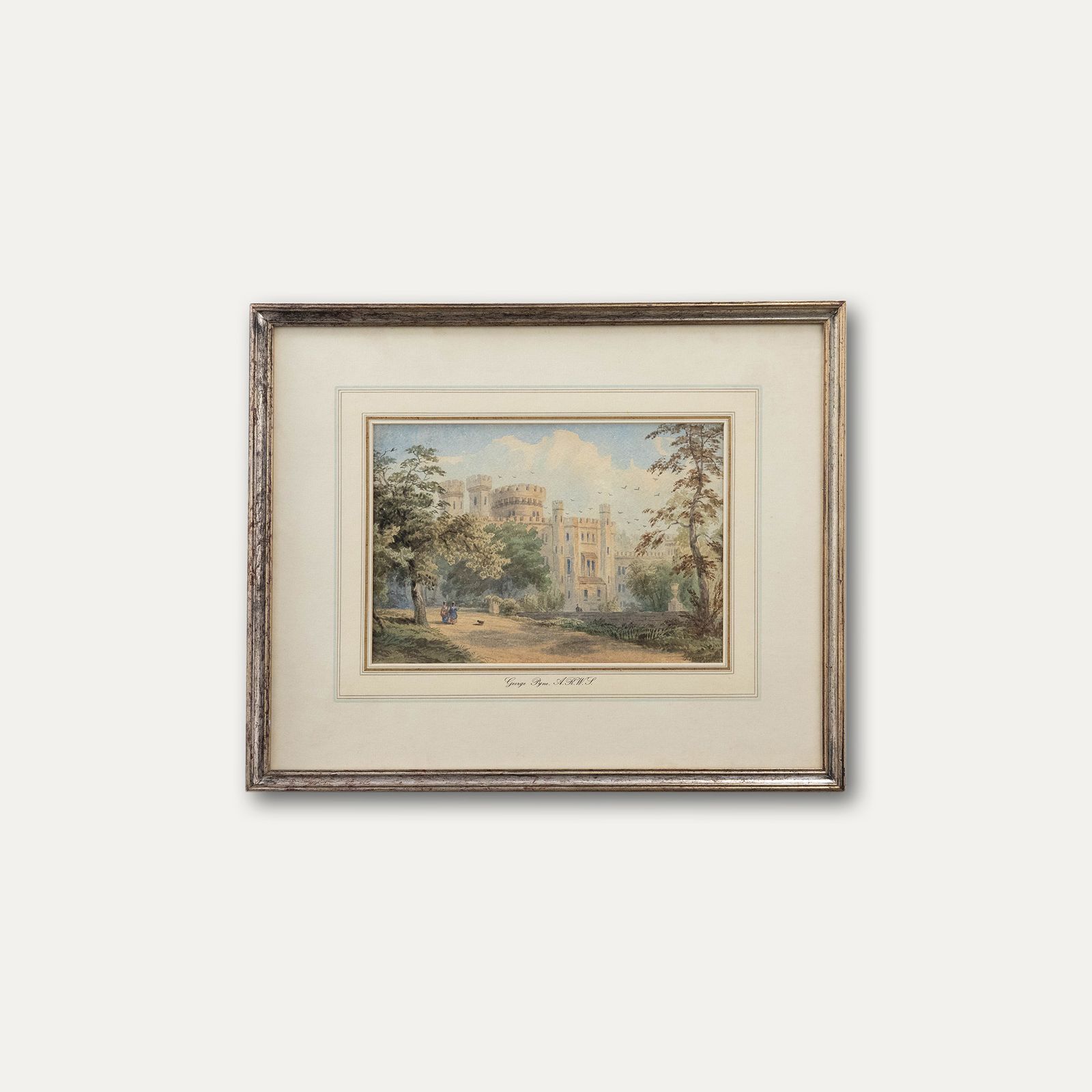 George Pyne (1800 1884) Mid 19th Century Watercolour, The Castle Grounds photo buy