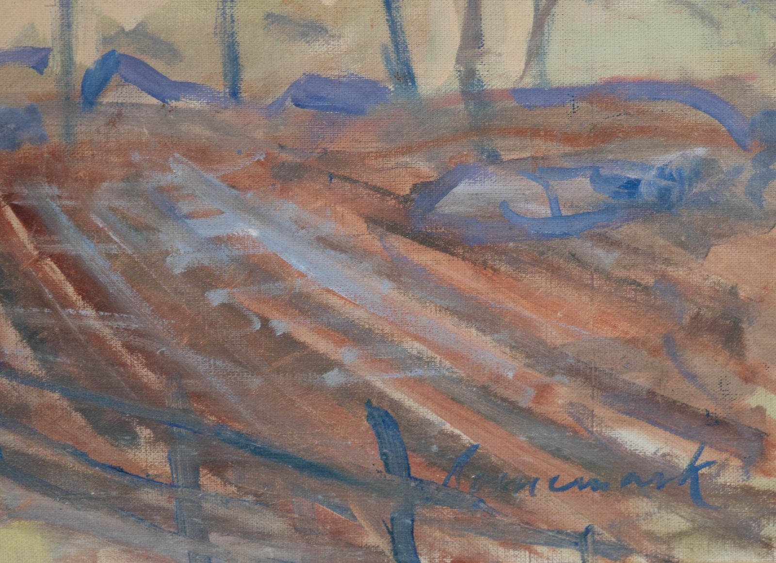 Uno Bornemark Mid 20th Century Oil, Road To The Farm photo buy