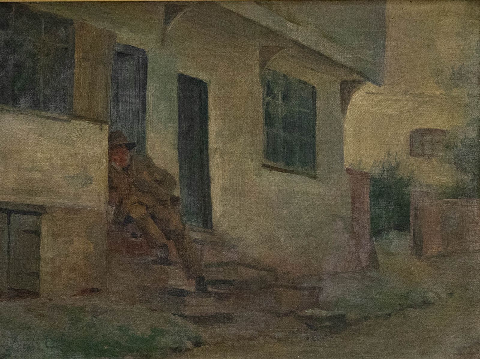 Frederick Thomas Callcott (1853 1923) Early 20th Century Oil, Stumbling Home photo furniture