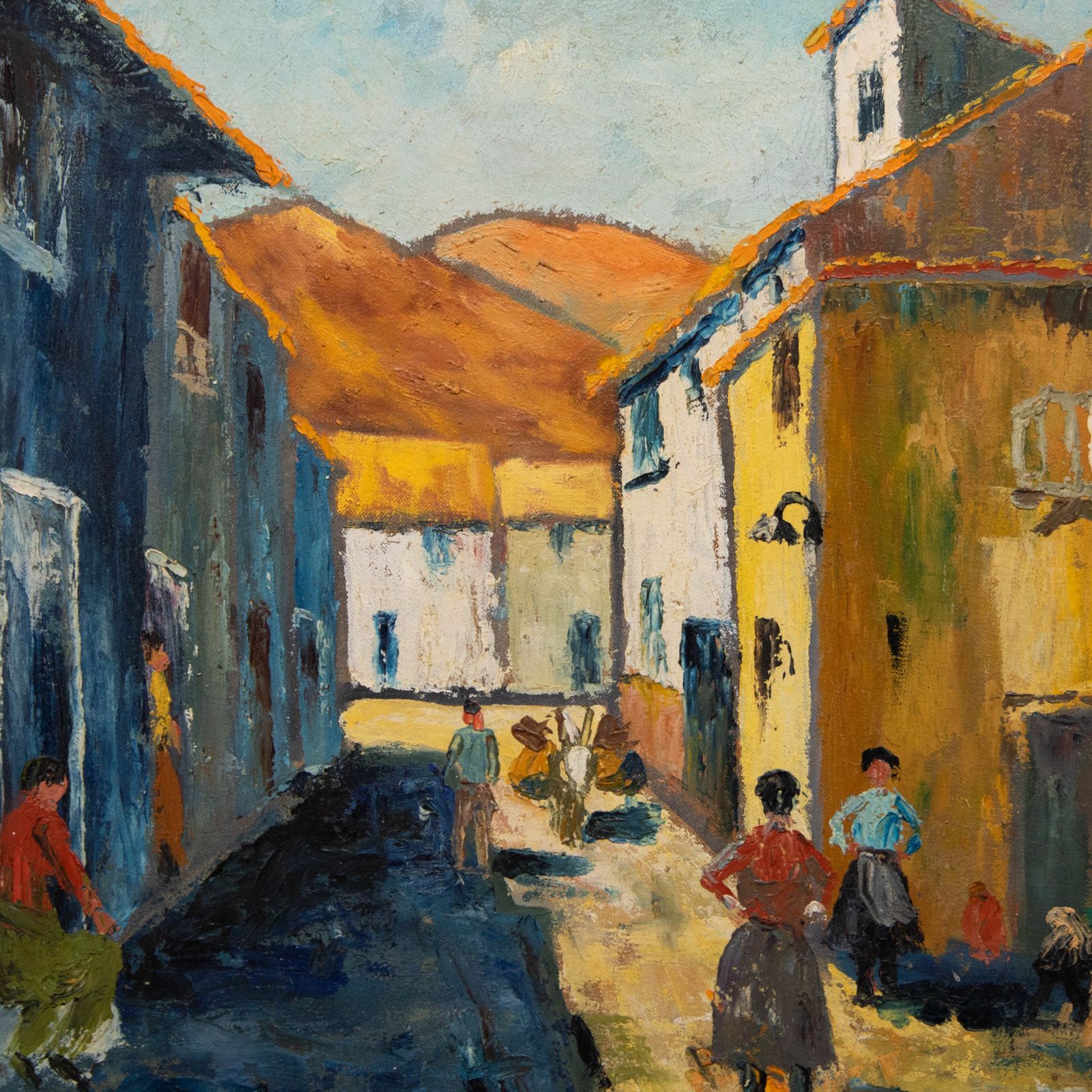 Percy Kenward Framed 20th Century Oil, Continental Street Scene photo Art