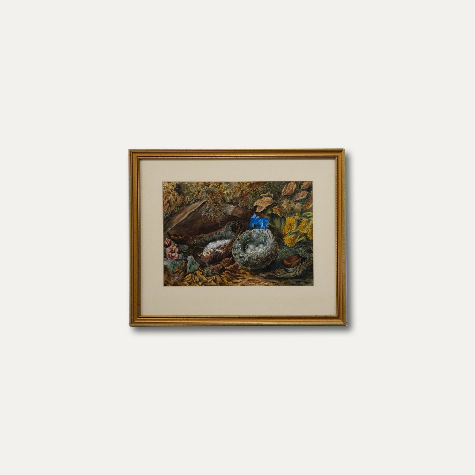 Circle Of Oliver Clare (1853 1927) Framed Watercolour, The Sparrow's Nest photo vinterior