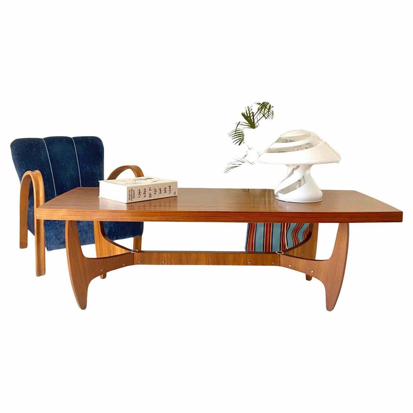 Midcentury Modern Italian Big Wood Coffetable photo furniture