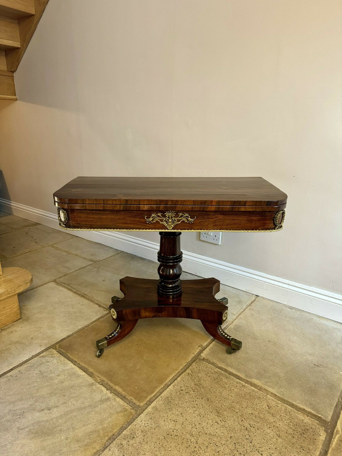 photo furniture Pair Of Antique Regency Outstanding Quality Rosewood Card Tables