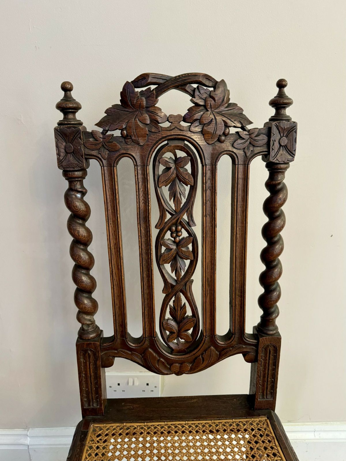 Stylish Set Of Eight Antique Quality Carved Oak Dining Chairs photo furniture