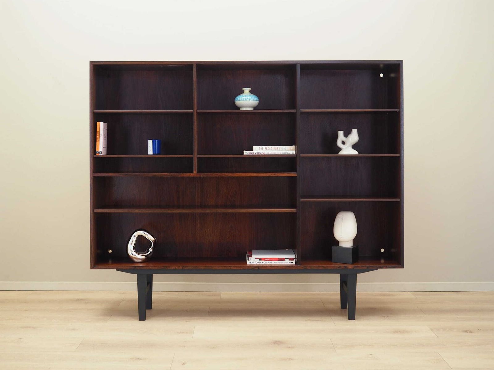 Mahogany Bookcase, Danish Design, 1970s, Manufacturer: Omann Jun photo furniture