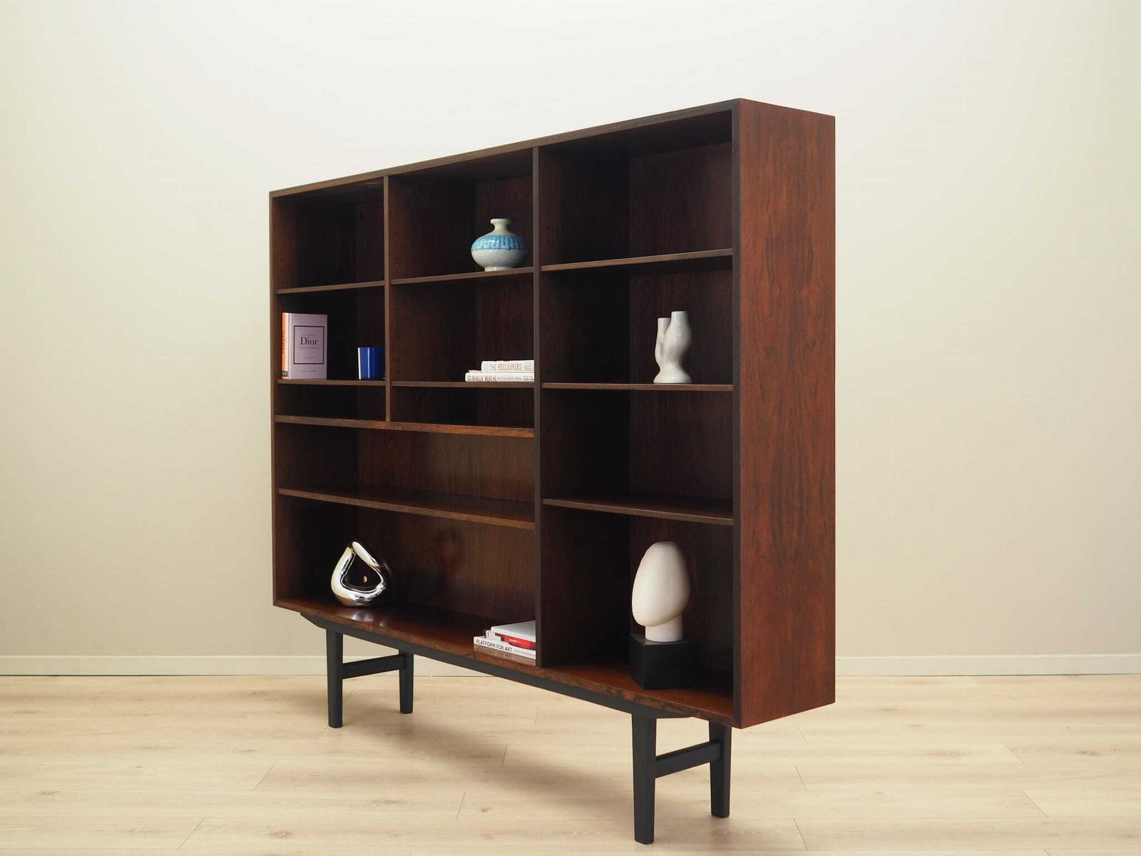 Mahogany Bookcase, Danish Design, 1970s, Manufacturer: Omann Jun photo for sale
