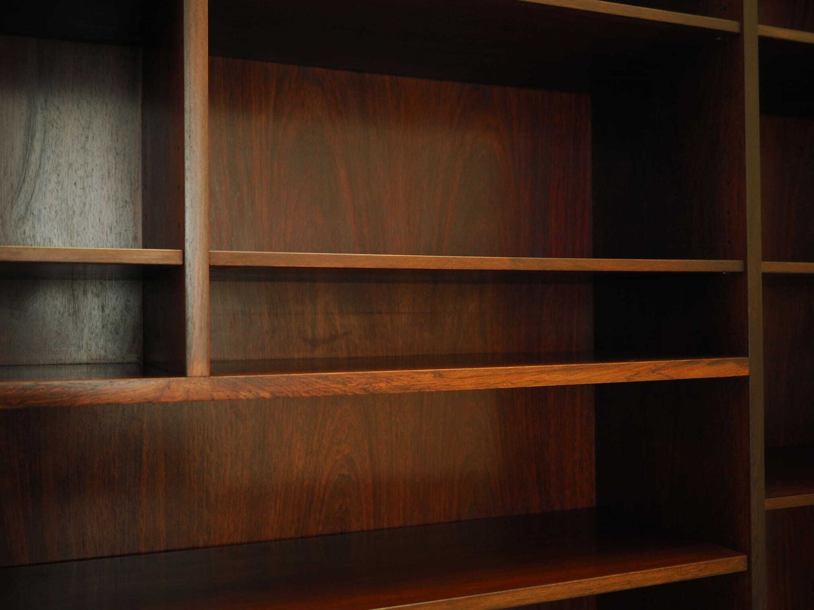 Furniture Mahogany Bookcase, Danish Design, 1970s, Manufacturer: Omann Jun photo
