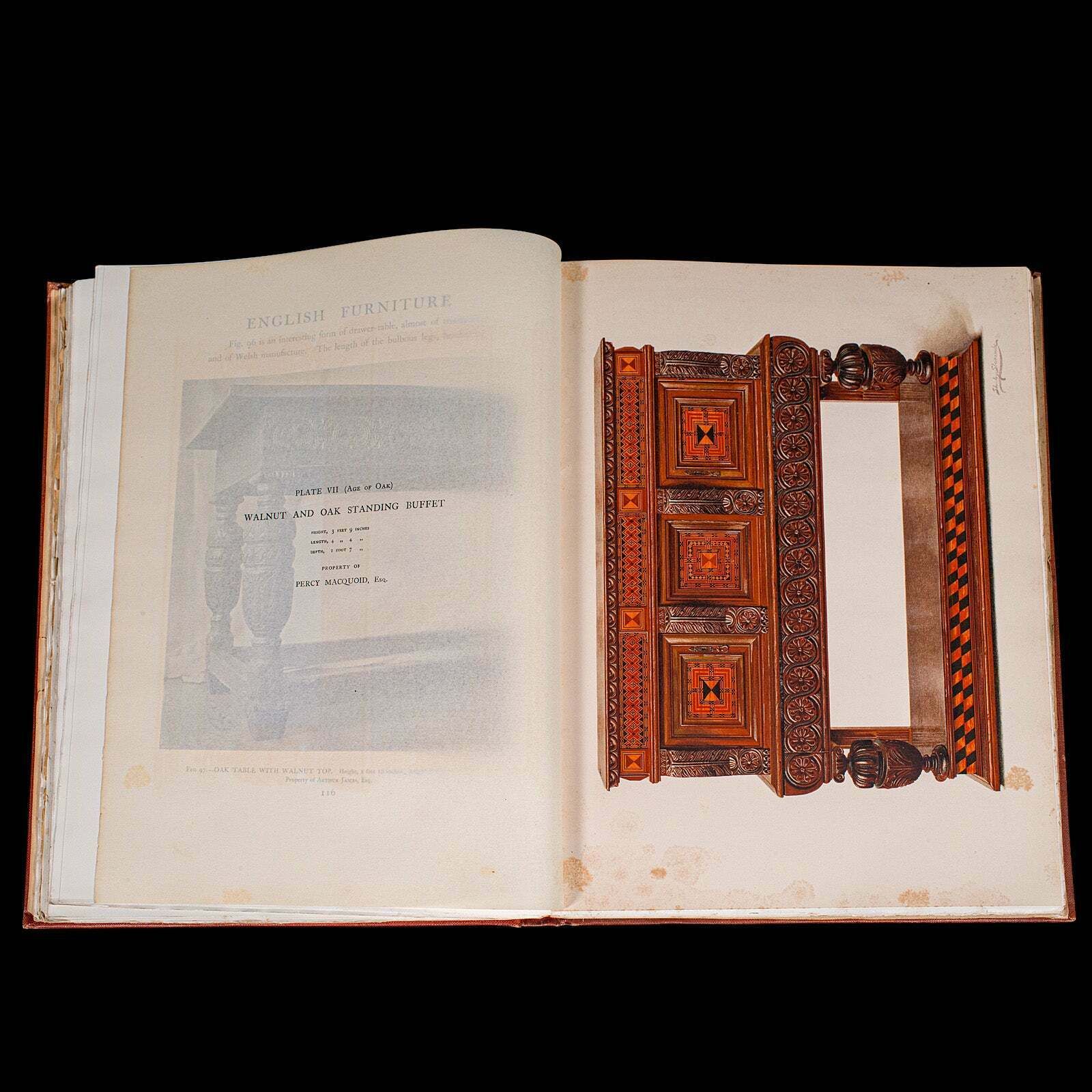 4vol Antique Reference Book Set, British Furniture, English, Macquoid, Edwardian photo vintage