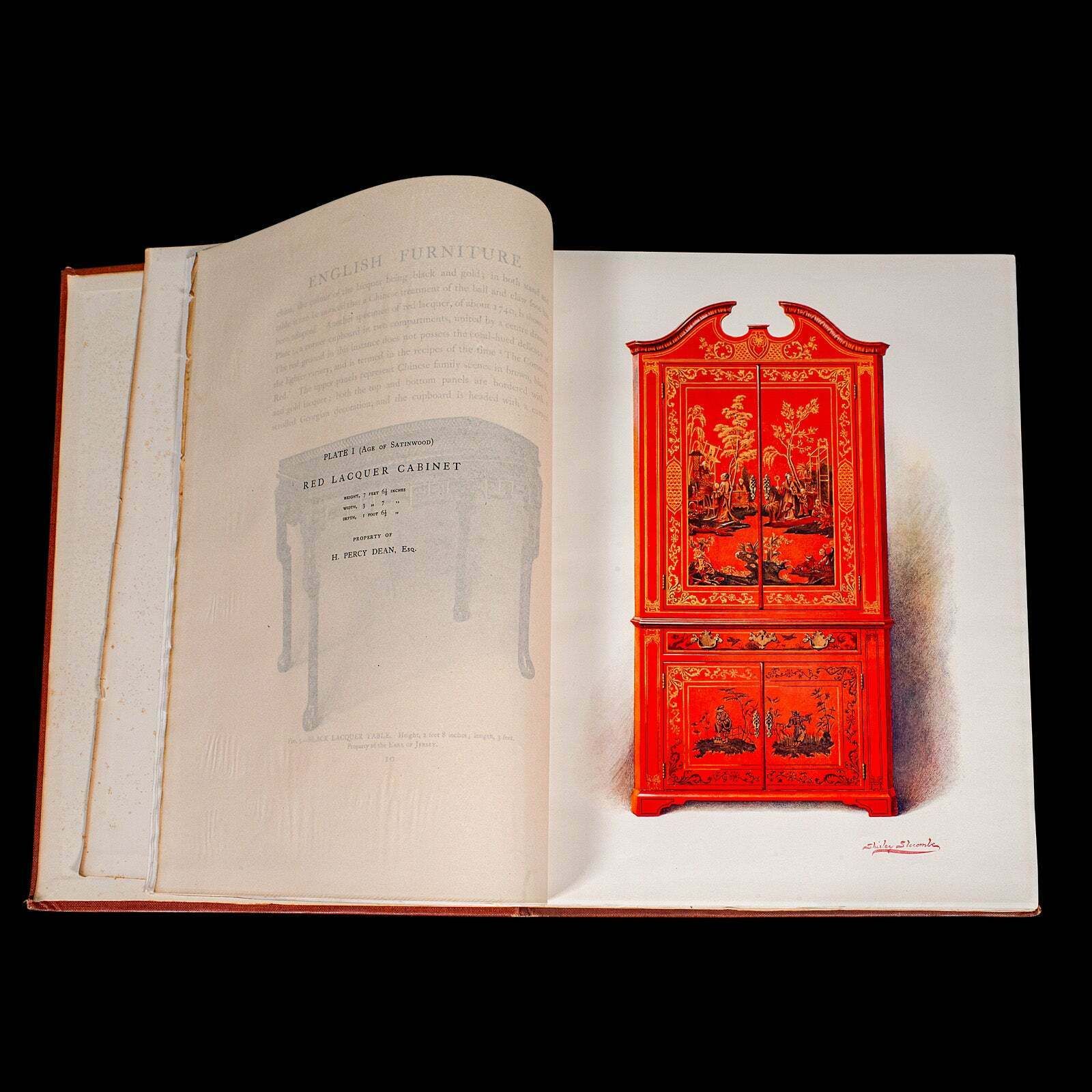 photo furniture 4vol Antique Reference Book Set, British Furniture, English, Macquoid, Edwardian