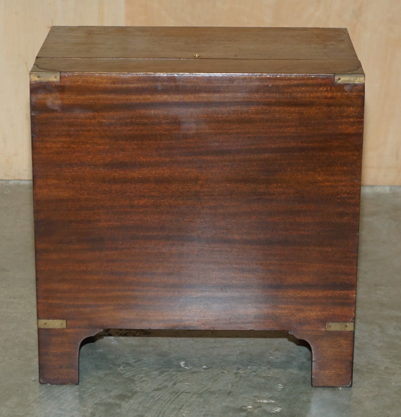 photo for sale Fine Antique Victorian Mahogany Military Campaign Drinks Cabinet Hidden Inside